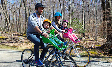 how to ride a bike with a child seat