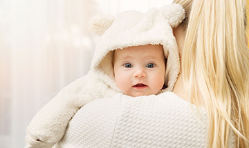 baby snowsuit with ears